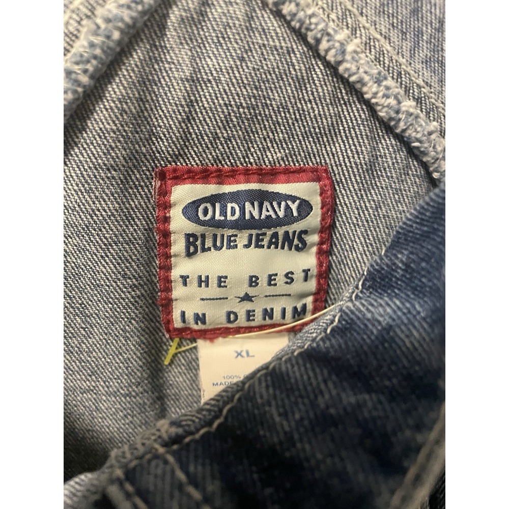 Old Navy denim‎ bib overalls wide leg Vintage Y2K XL